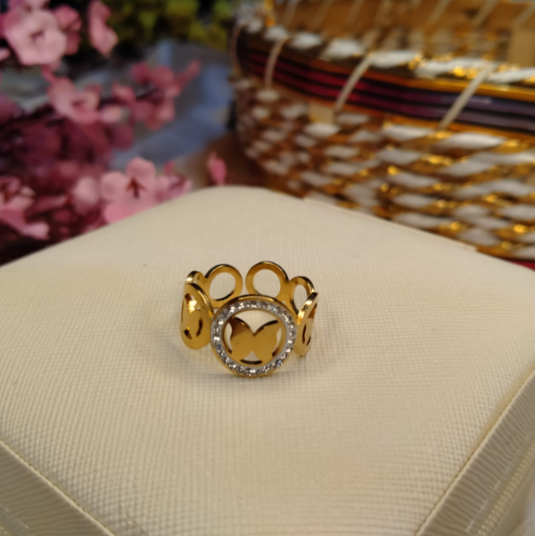 Butterfly Circle Open Ring