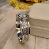 Zirconia Heart Stainless Steel Watch (Silver) - Image 2