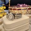 Zirconia Heart Stainless Steel Watch (Silver)