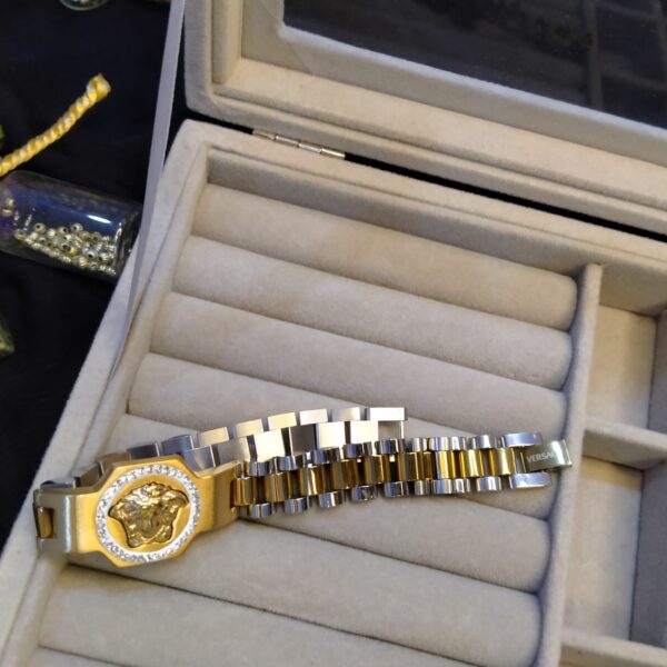 Versace Dual Tone Bracelet