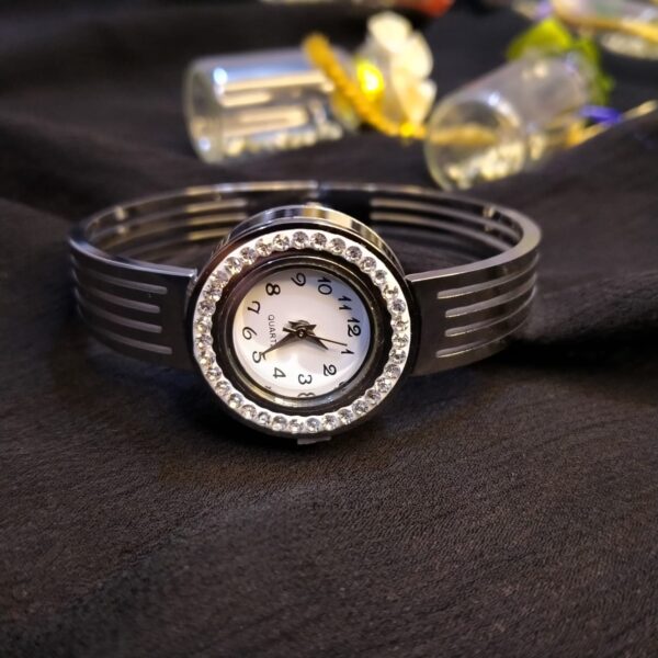 Zirconia Stainless Steel Watch (Silver) - Image 3